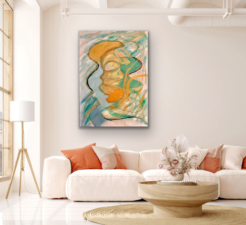 Abstrakte Malerei in Acryl
